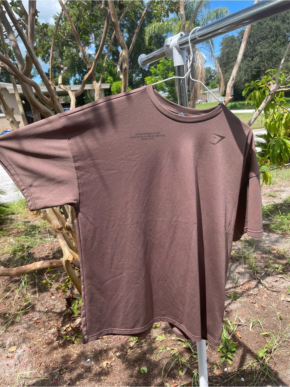 Gymshark Men's Short-Sleeve Crewneck T-Shirt in Brown club